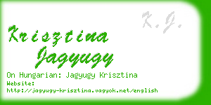 krisztina jagyugy business card